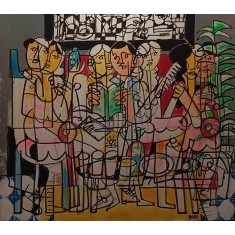 Sufyan Subazwari, 48 x 54 Inch, Acryhlic on Canvas, Figurative Painting, AC-SSW-002